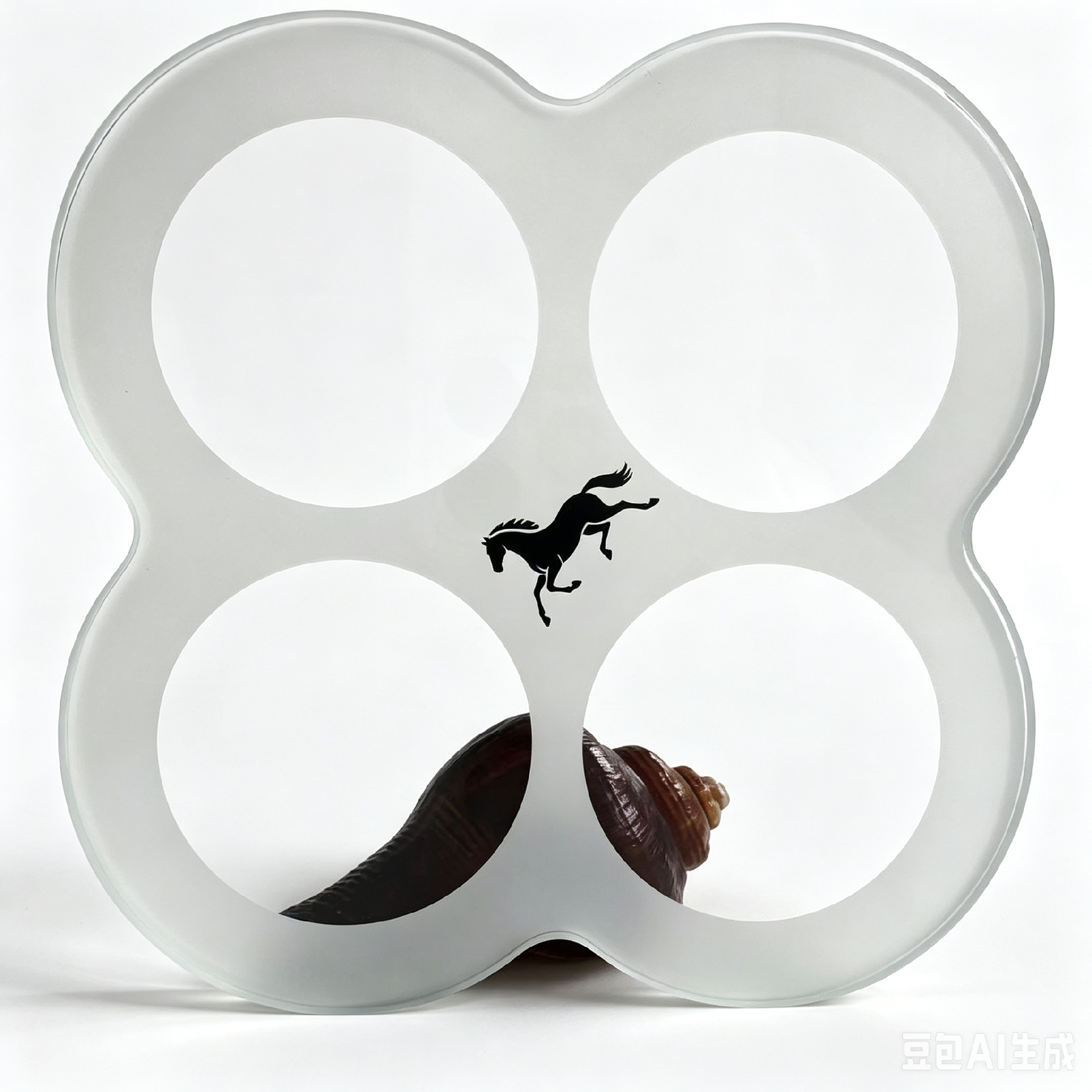 异形高透丝印四叶草灯具玻璃